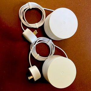 Two Google WiFi mesh routers